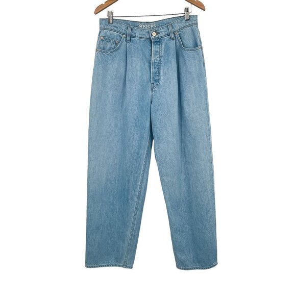 NEW MOTHER SNACKS! Pleated Fun Dip Puddle Jeans Just a Little Nibble Straight - Picture 3 of 15